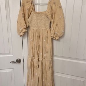 Free People Dahlia Embroidered Dress